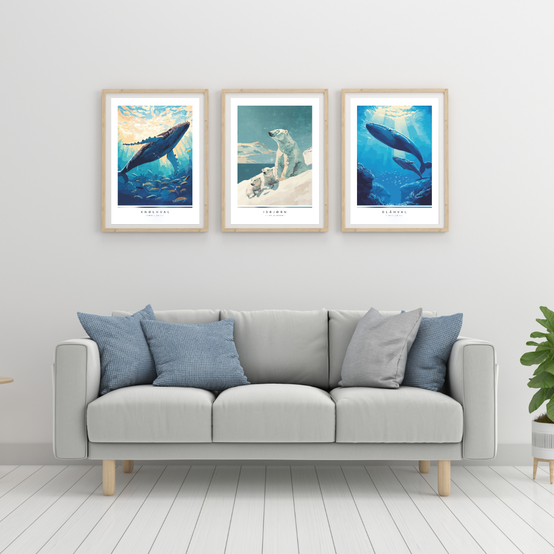 Arctic_Animals_humpback whale, polar bears, blue whale