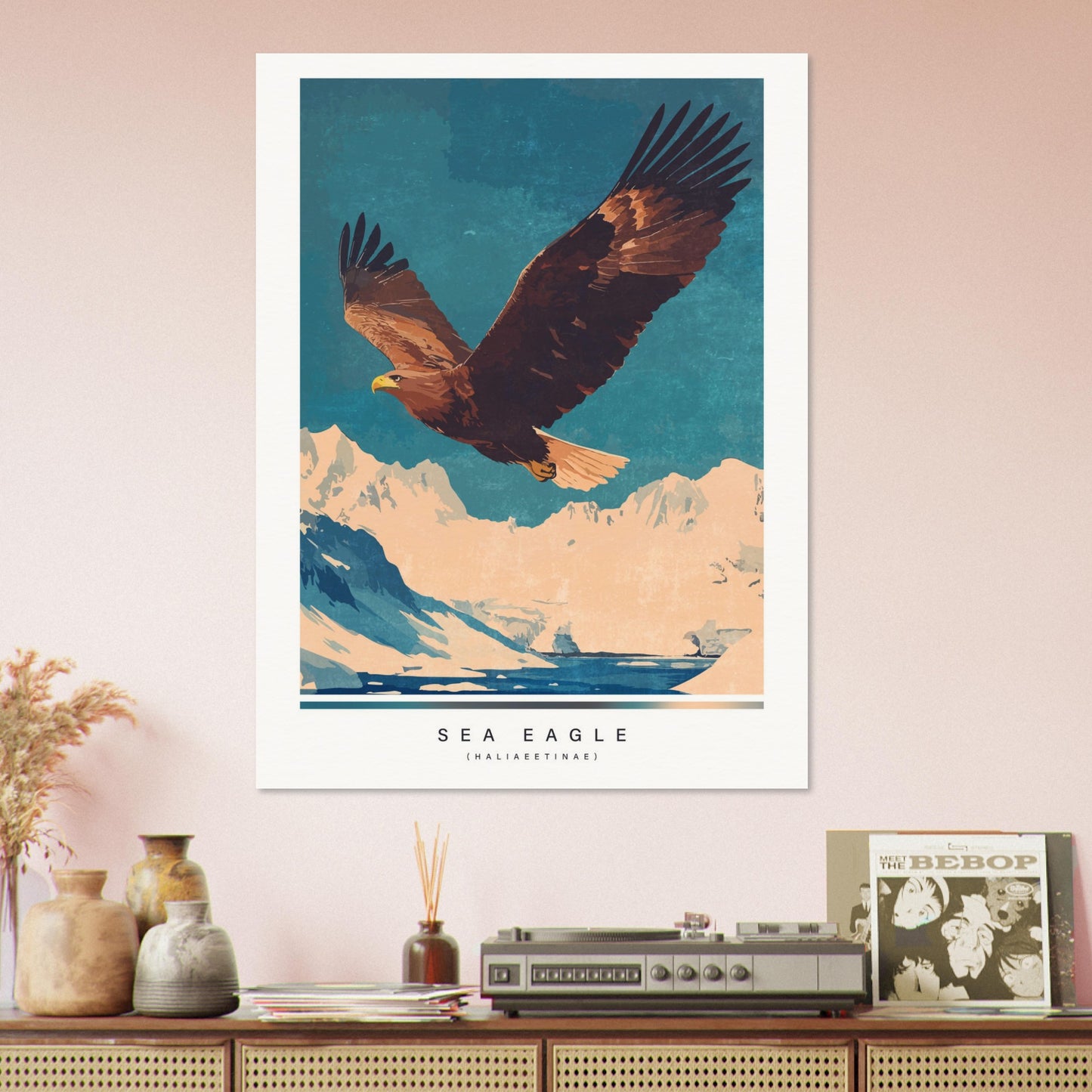 Arctic animals, sea eagle on the wall