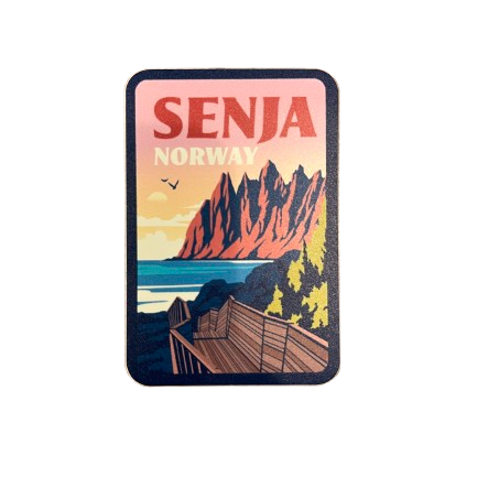 Sticker in pastel colors from the Devils Teeth on Senja in Norway.
