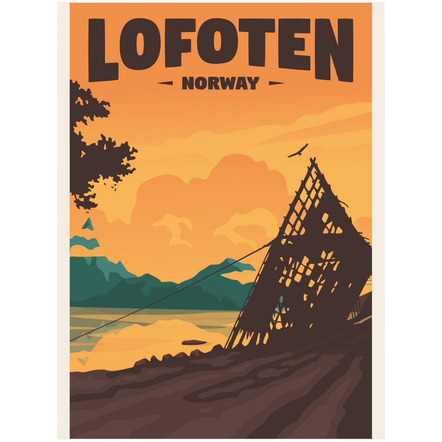 Poster, Lofoten fish rack