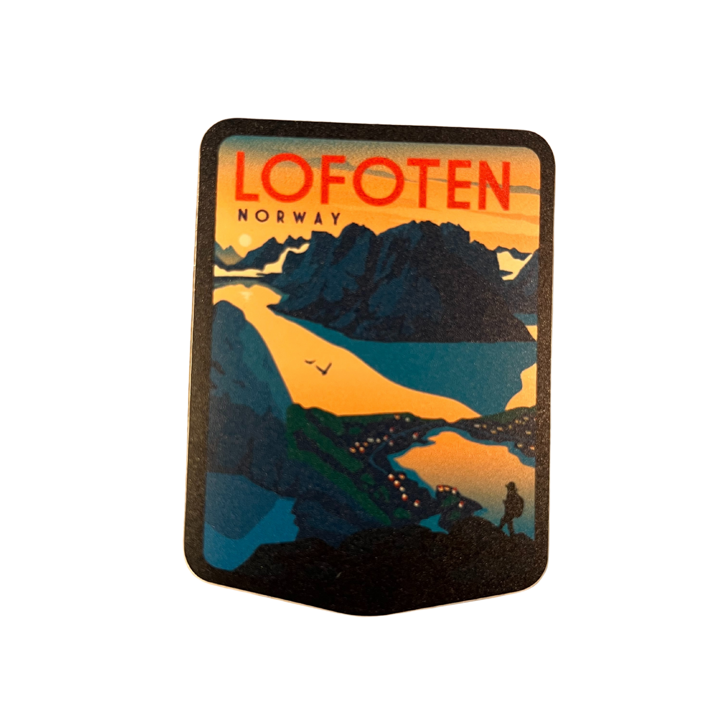 Sticker from the top of Reinebringen in Lofoten.