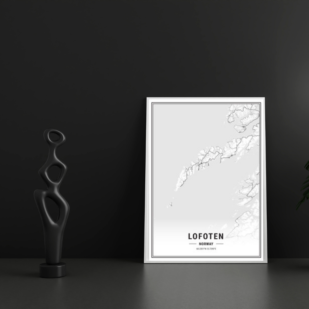 Poster, Lofoten Island Map