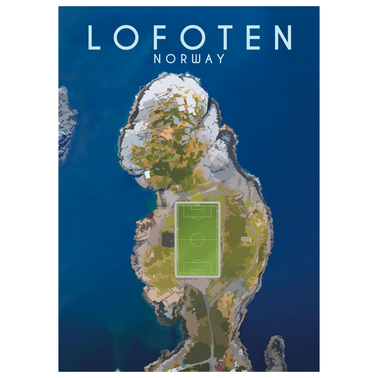 Soccer field Henningsvær in Lofoten