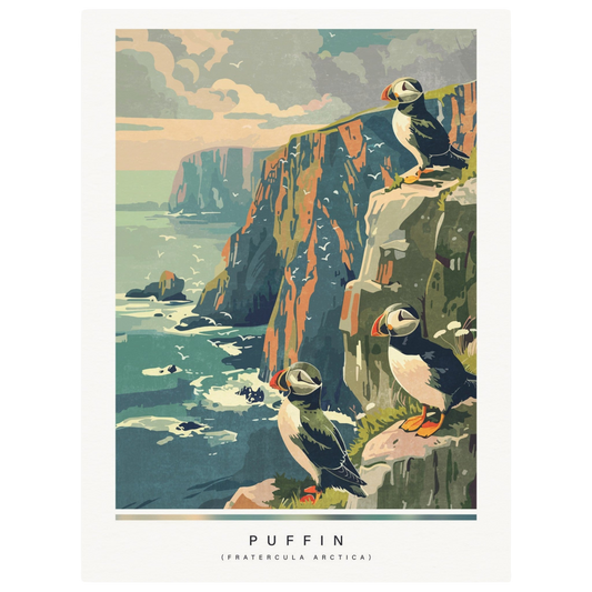 Arctic animals, puffins