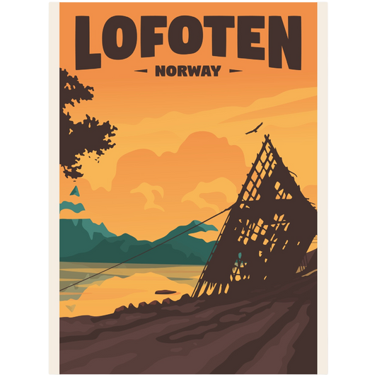 Poster, Lofoten fish rack