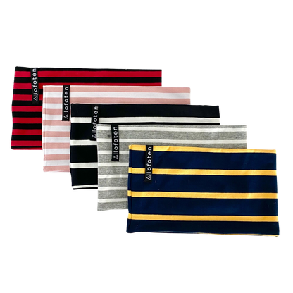 Striped Lofoten headbands in five colors