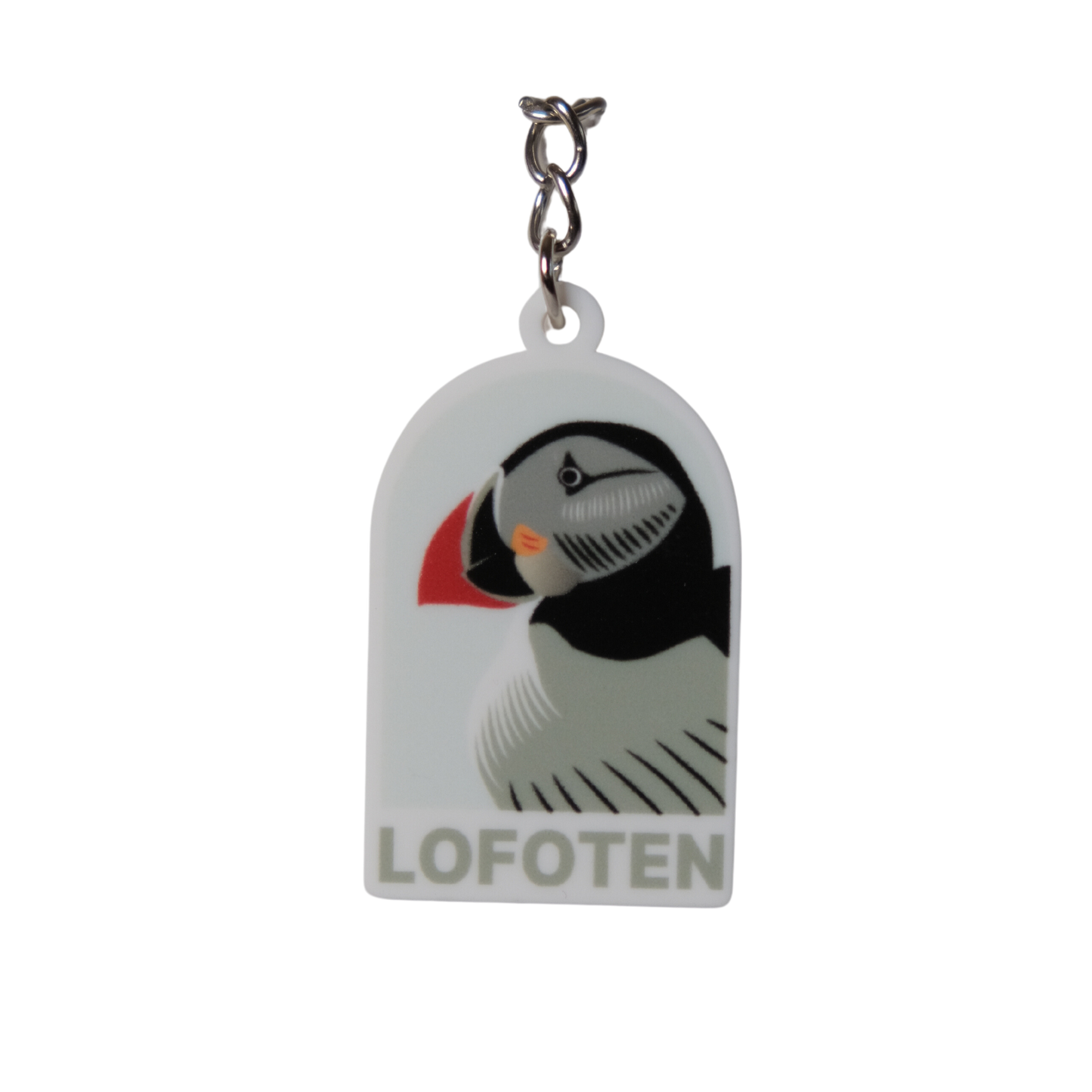 Puffin keychain in rubber