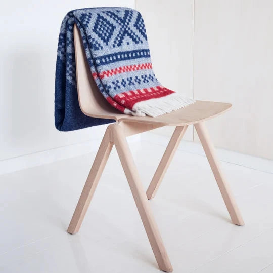 Lillun Marius blanket blue/red