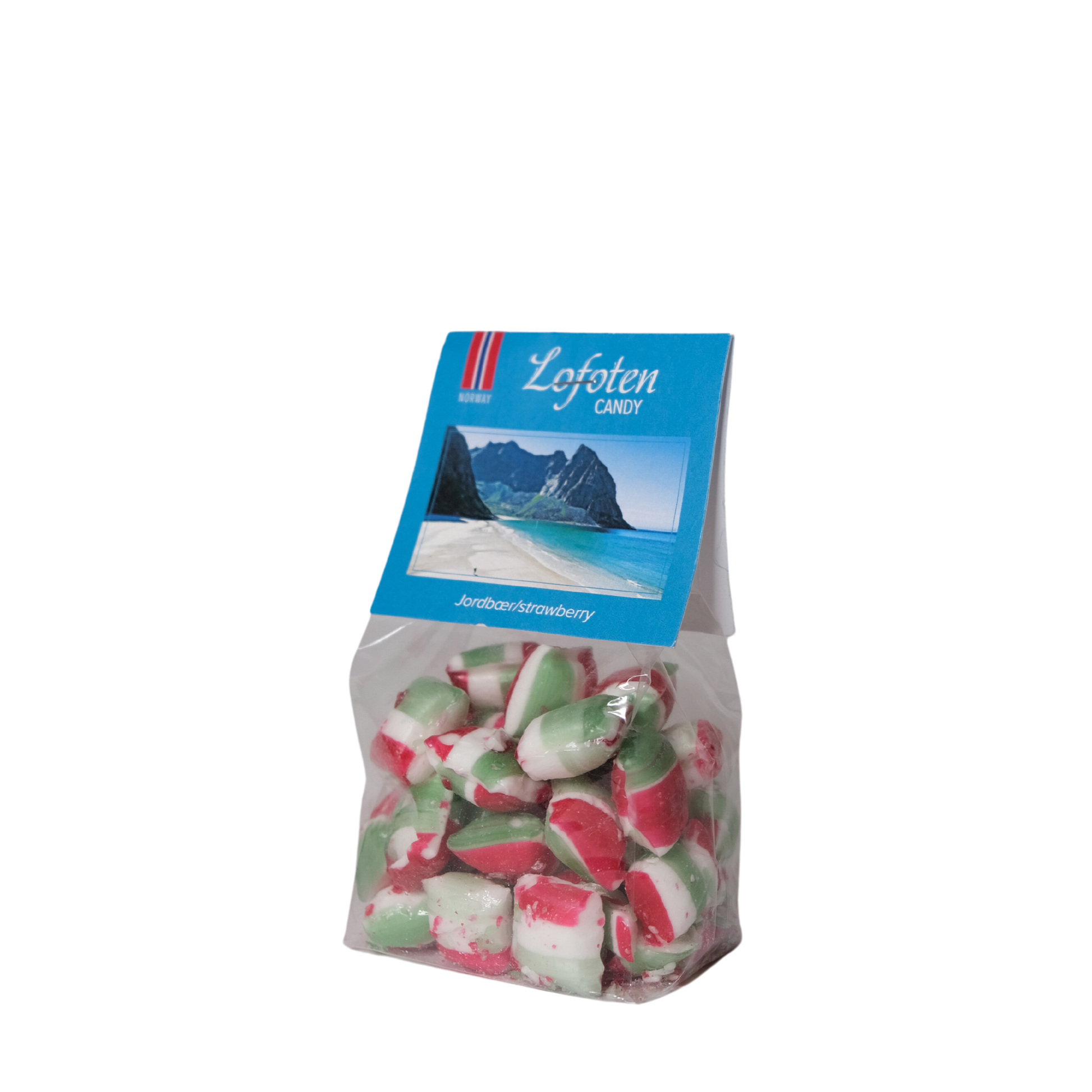 Lofoten candy with strawberry flavor