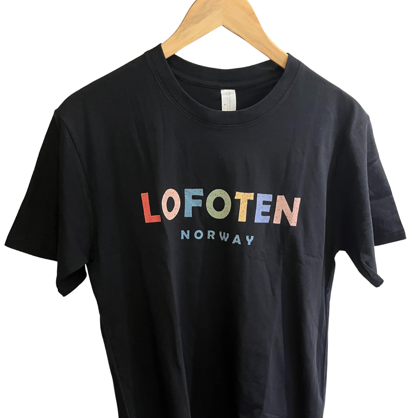 Lofoten t-shirt, black with text