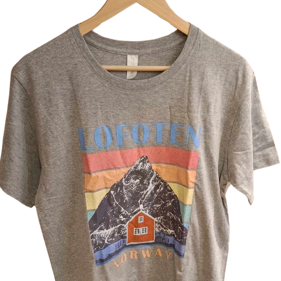 Lofoten t-shirt, grey with house