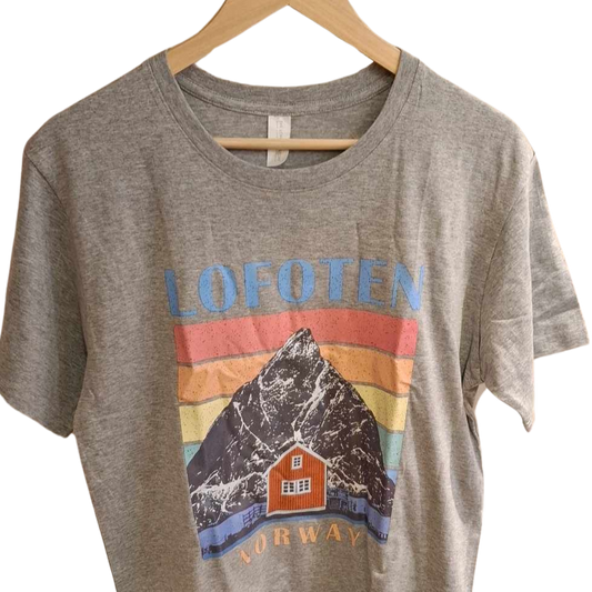 Lofoten t-shirt, grey with house