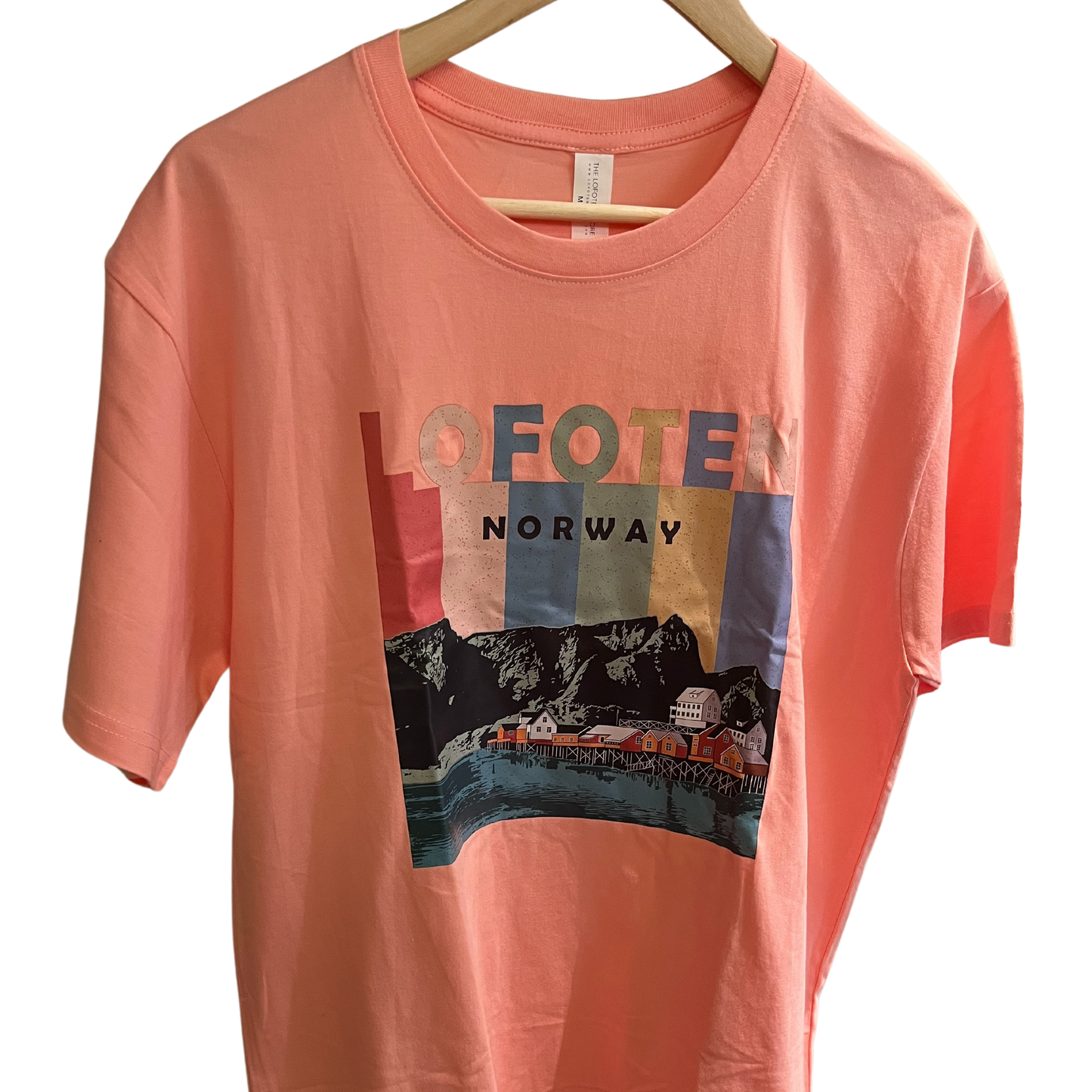 Lofoten t-shirt, pink Sakrisøy