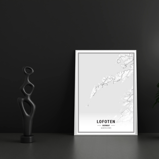 Poster,  Lofoten Island Map