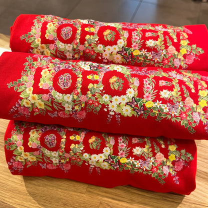 Lofoten flower t-shirts, red
