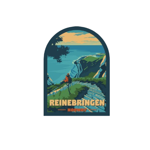 Sticker from the steep stone stair up to the top of Reinebringen in Lofoten.