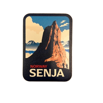 Sticker from the mountain Segla on Senja in Norway. 