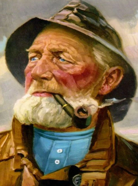 Classic fisherman with sydvest / rain hat