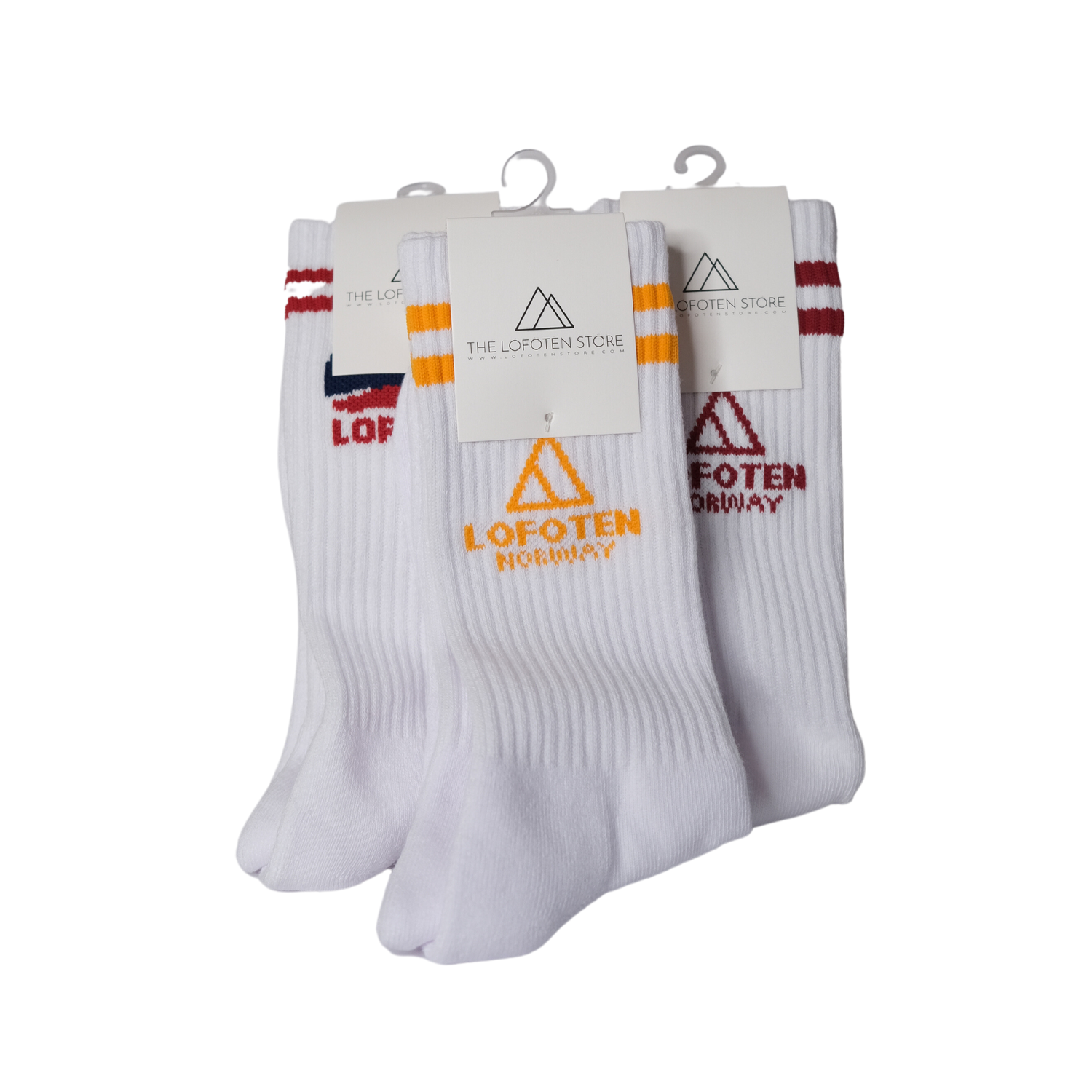 Lofoten socks in three colors
