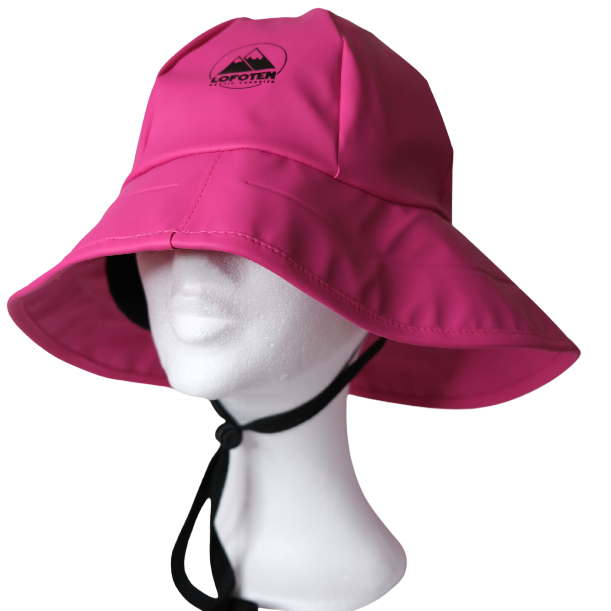 Pink sydvest / rain hat from Lofoten