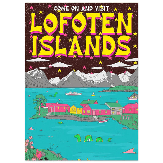 This artwork blends nature and fantasy, inviting viewers to see Lofoten through a lens of wonder, creativity, and pure joy.